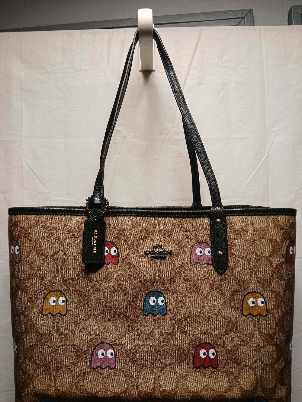Coach Limited Edition Brown Signature Canvas Pac-Man Reversible Tote